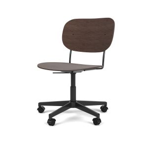 Co Task Chair without Armrests - Dark Stained Oak/Black aluminium