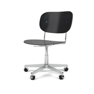 Co Task Chair without Armrests - Black Oak/Polished aluminium
