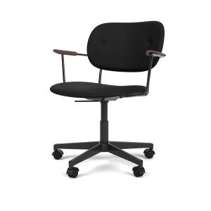 Co Task Chair Fully Upholstered Black Base - Dark Stained Oak/Sierra 1001