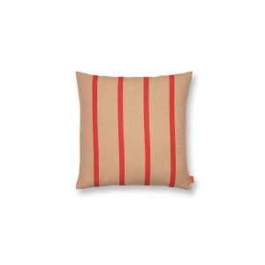 Grand Cushion with Filling 50x50cm - Camel/Red