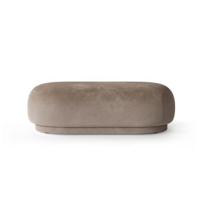Rico Ottoman - Faded Velvet Beige