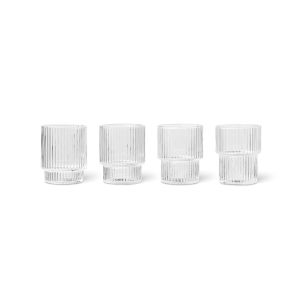 Ripple Small Glasses (Set of 4) - Clear