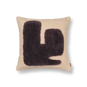 Lay Cushion - Sand/Dark Brown