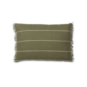 Calm Cushion Rectangular - Olive/Off-white