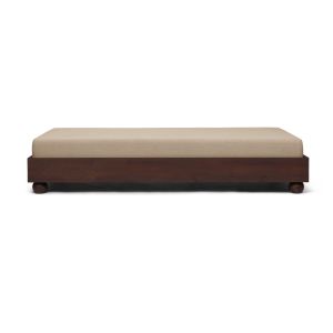Rum Daybed Rich Linen - Dark Stained/Natural