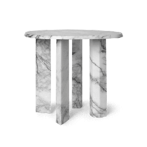 Taula Side Table - White/Charcoal
