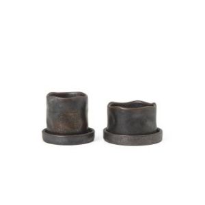Uneru Mini Pots (Set of 2) - Black