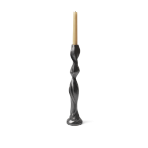 Gale Candle Holder Large - Blackened Aluminium