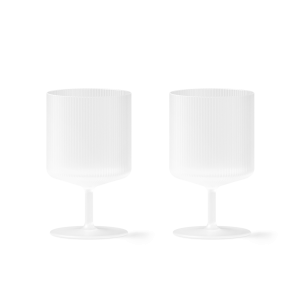Ripple Wine Glasses (Set of 2) - Frosted