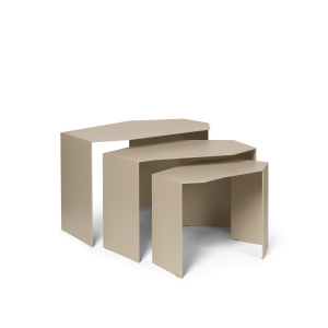 Shard Cluster Tables (Set of 3) - Cashmere