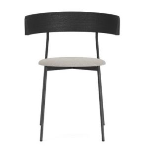 Friday Dining Chair with Arms - Black Back Wood/Syd Beige 22