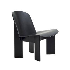 Chisel Lounge Chair - Black Oak