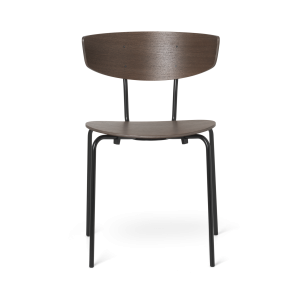 Herman Dining Chair - Black Legs/Dark Stained Oak