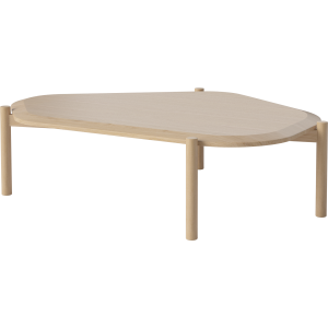 Island Coffee Table H35cm - White Pigmented Oiled Oak/Solid