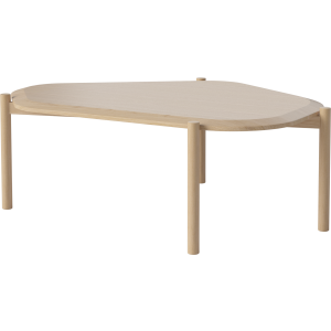 Island Coffee Table H42cm - White Pigmented Oiled Oak/Solid