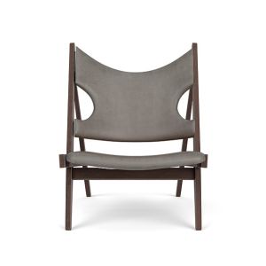 Knitting Lounge Chair - Dark Stained Oak Base/0311 Antilop, Dakar, Dakar, Nevotex