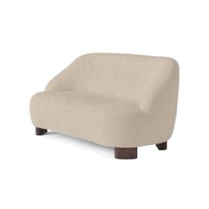 Margas Sofa LC3 2-seater Oiled walnut legs Felt gliders HR foam Caolino 001 Naturale