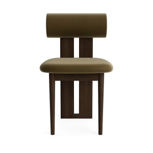 Hippo Chair - Smoked Oak/Brussels Velvet Olive Green