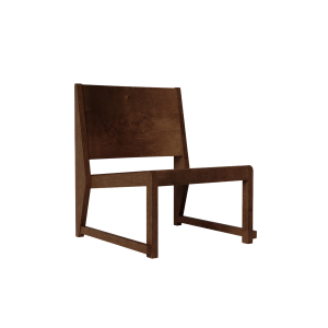 Easy Lounge Chair 01 - Dark Brown Birch
