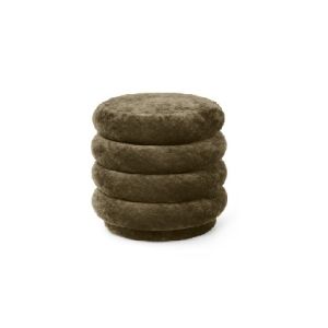 Pouf Round - Faded Velvet, Forest