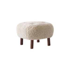 Pouf ATD1 - Oiled Walnut/Sheepskin Moonlight