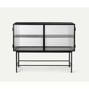 Haze Sideboard - Black/Reeded Glass, Registered design