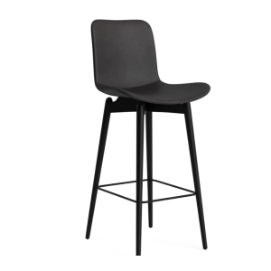 Langue Bar Chair H75 - Leather Upholstery