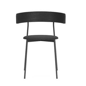 Friday Dining Chair With Arms - Black Wood/Upholstery (Silent Antracite-67)