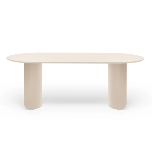 Plateau Dining Table Oval 200CM - Sand Top/Sand Frame
