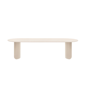 Plateau Dining Table Oval Large  280cm - Sand Top Sand Frame