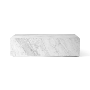 Plinth Low Table - White Marble Carrara