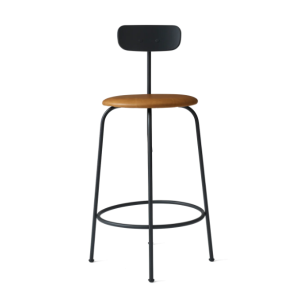 Afteroom Counter Chair - Balck/Upholstery (Dunes Cognac - 21000)