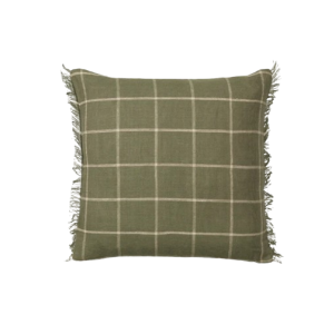 Calm Cushion Cover - Olive/Off-white