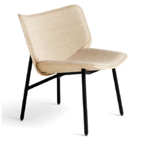 Dapper Lounge Chair - Black Steel/Lacquered Oak/Metaphor 035