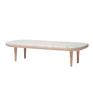 Fly Coffee Table SC5 L120 W60 H26 cm Oiled oak base Marble - Bianco Carrara
