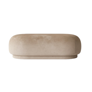 Rico Ottoman - Faded Velvet Col 56, Natural
