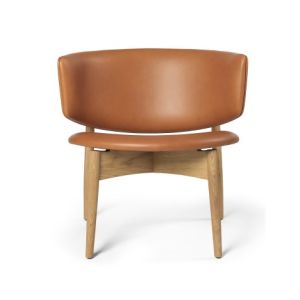 Herman Lounge Chair - Wood/Envy Leather-Cognac