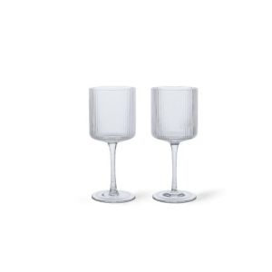 Ripple White Wine Glasses - Set of 2 - Clear