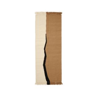 Soil Kelim Runner - 70 x 180 - Dark Sand/Off-white