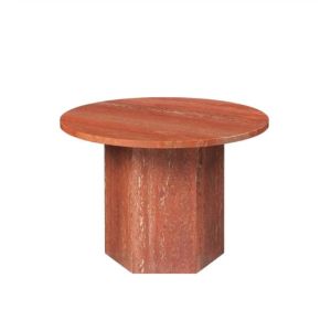 Epic Coffee Table - Round,  A 60, Burnt Red Travertine