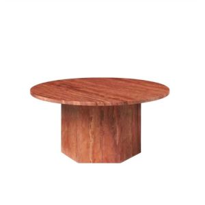 Epic Coffee Table - Round,  A 80, Burnt Red Travertine