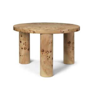Post Coffee Table Small - Poplar Burl Veneer