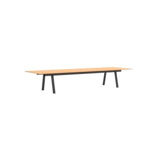 Boa Table L350 X W110 - Charcoal Powder Coated Frame/Water Based Lacquered Oak