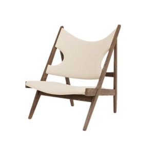 Knitting Lounge Chair Textile - Walnut/Logan Jasmine