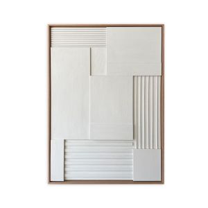 Relief in Oak Frame, Size 70x100 - Linen