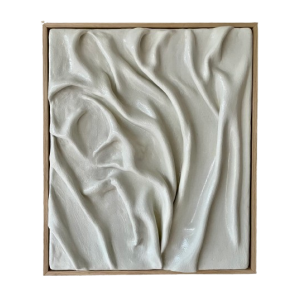 Clay Artwork In Oak Frame 40X50 SH:07:03-1 - White