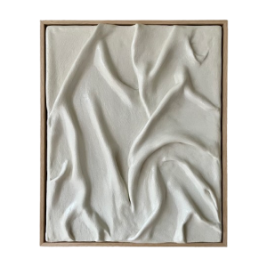 Clay Artwork In Oak Frame 40X50 SH:07:03-2 - White