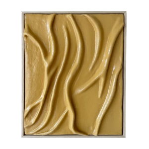 Clay Artwork In Oak Frame 40X50 SH:07:04-2 - Gold