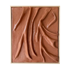 Clay Artwork In Oak Frame 40X50 SH:07:04-2 - Terracotta