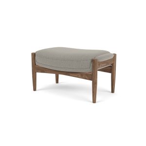 The Seal Ottoman - Walnut/Upholstery (Re-wool 218)